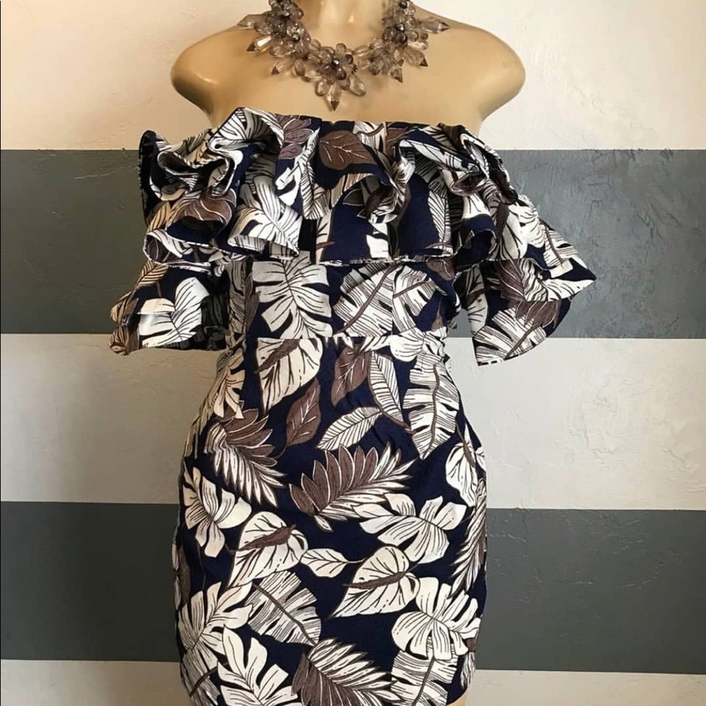 Strapless Blue Dress